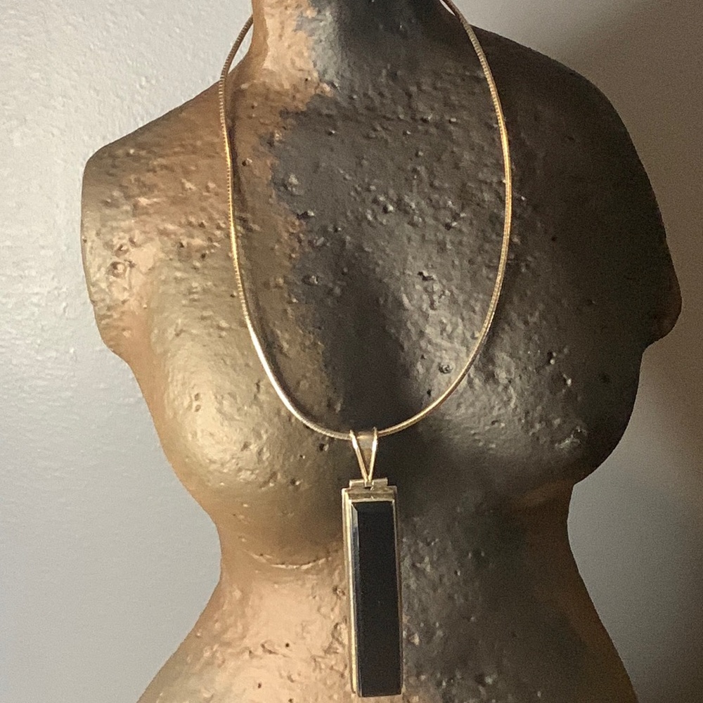 Sterling Silver Black Onyx necklace 925